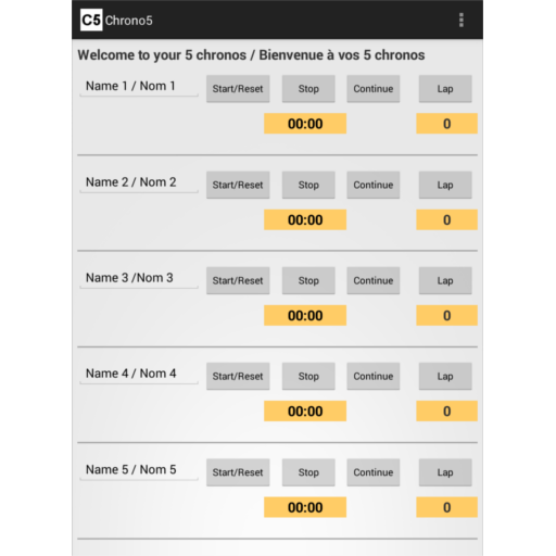 Chrono5 chronometer for 6