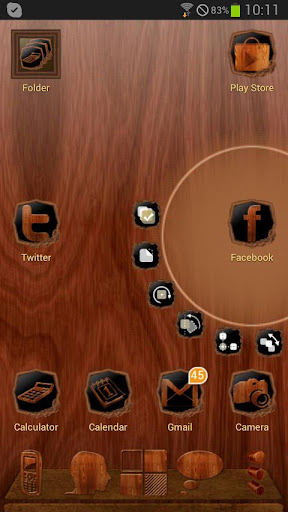 Next Launcher Wood Theme