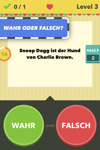 Wahr oder Falsch - Das Spiel Screen 1