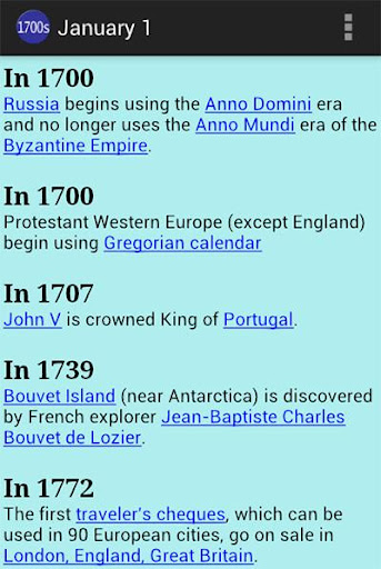 On This Day 1700s