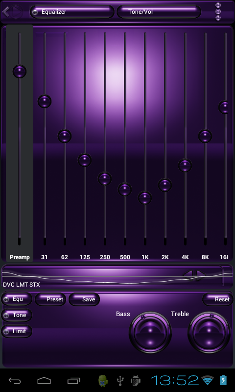 Poweramp skin Black Purple Screen 3