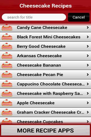 Cheesecake Recipes Cookbook Screen 3