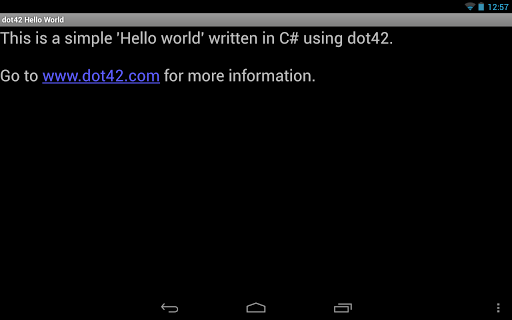 dot42 Hello World