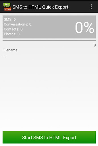 SMS to HTML Quick Export