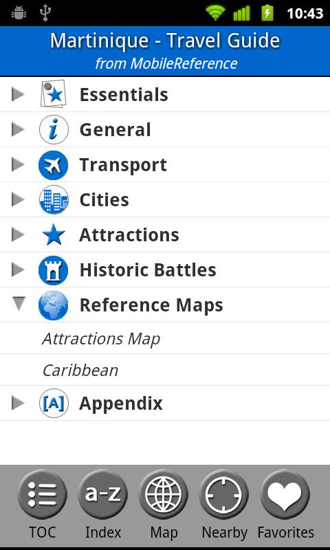 Martinique - Guide &amp; Map Screen 1