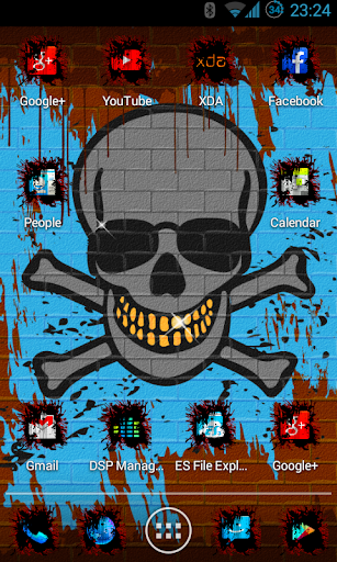 Skull Grunge HD Icon Pack