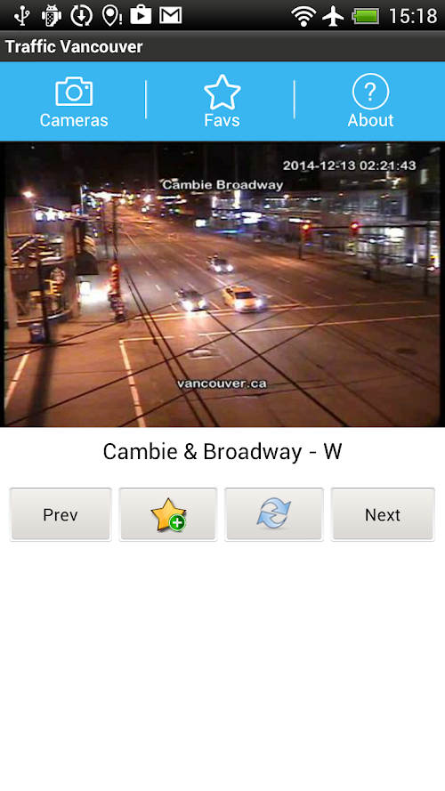 Android application Live Traffic Vancouver screenshort
