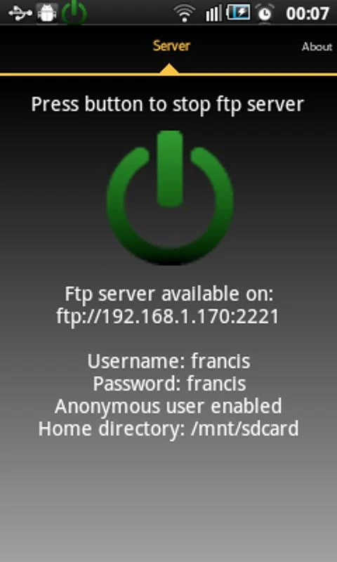 Ftp Server Pro TV: captura de tela