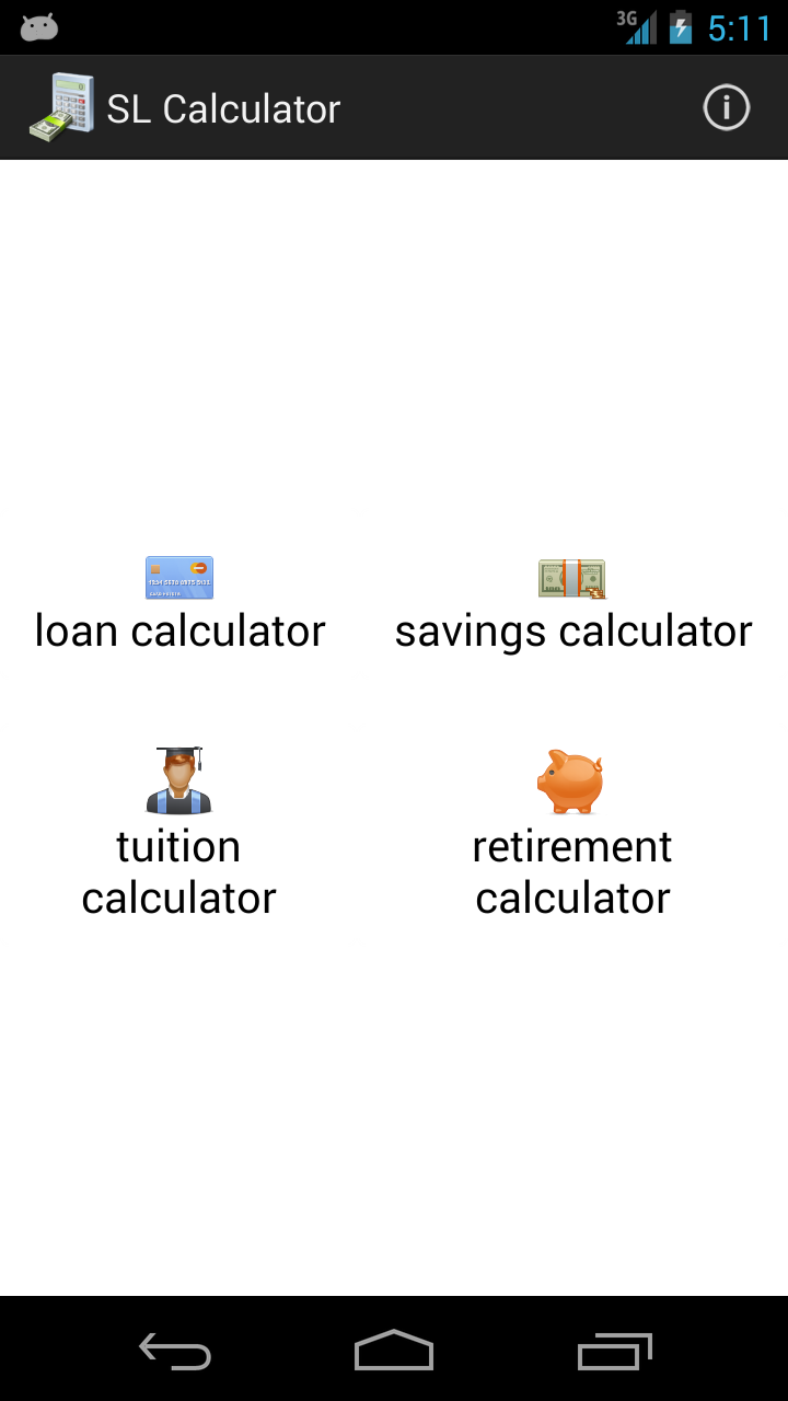 Android application SL Calculator License screenshort