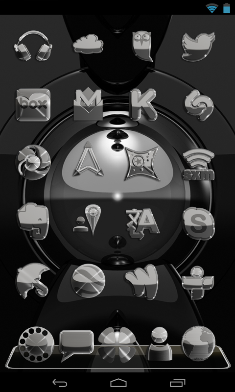 Next Launcher Theme Mega Metal Screen 2