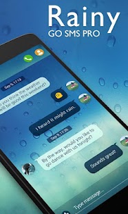 download (FREE) GO SMS PRO RAINY THEME free
