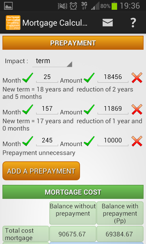 Mortgage Calculator PRO Screen 2