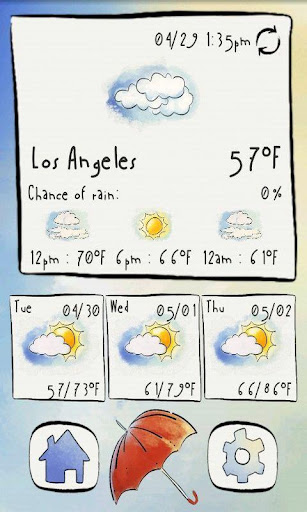 Sketched Weather - Widget Free