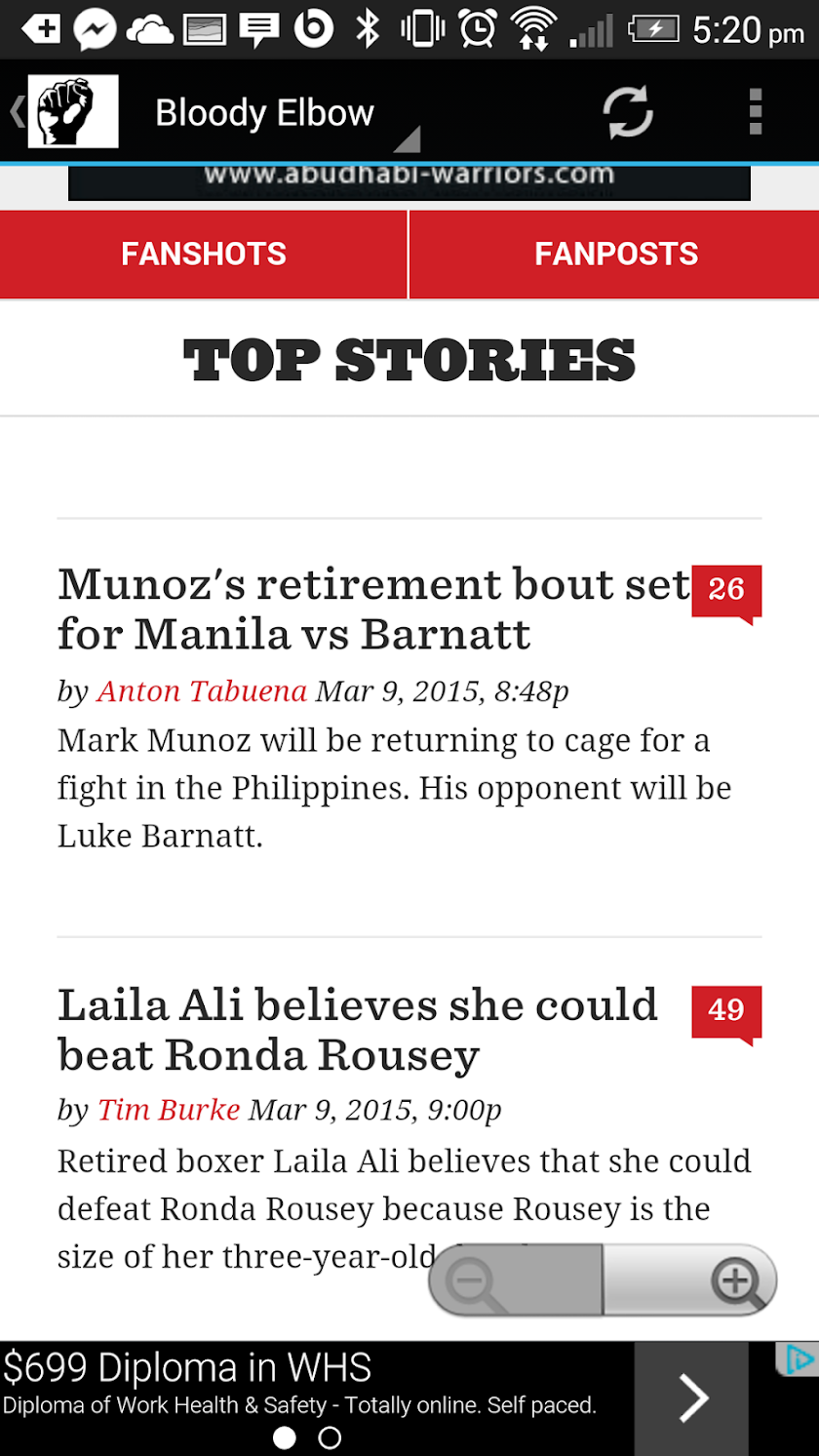 MMA News Screen 3