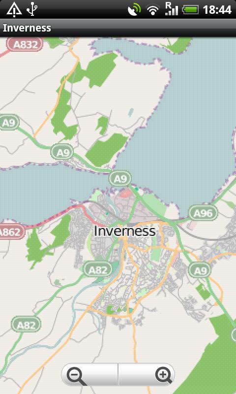Android application Inverness Street Map screenshort