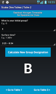 Scuba Dive Tables - náhled