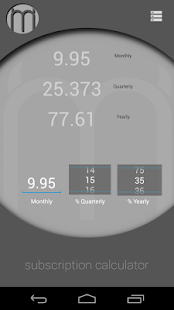 Subscription Calculator Screenshots 1