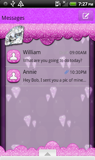 GlitterDiamondQT GO SMS THEME