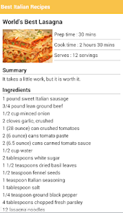 Best Italian Recipes Screenshots 3