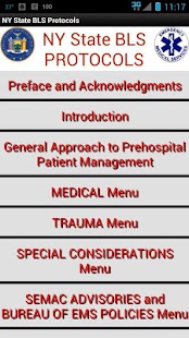 Android application NY State BLS EMS Protocols screenshot