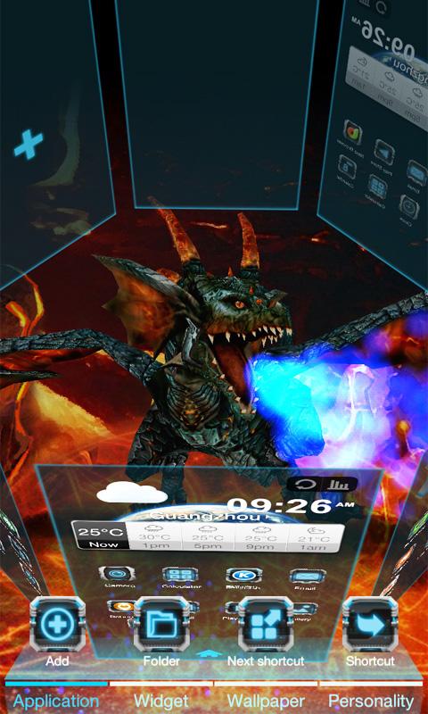 Fire Dragon Next 3D LWP Screen 3