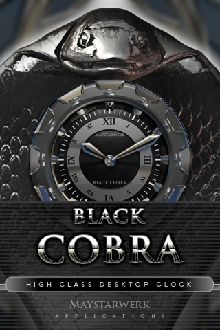 Clock Widget Black Cobra