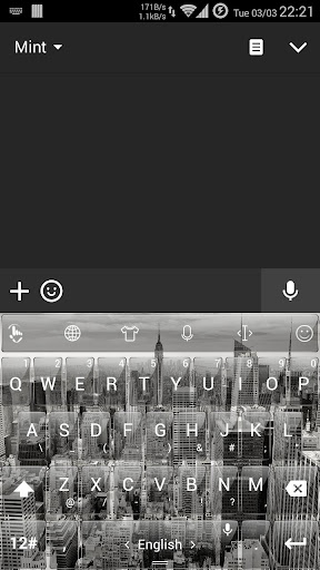 T Glass City BW TouchPal Theme