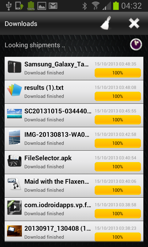 Bluetooth, Transfer Any File Screen 3