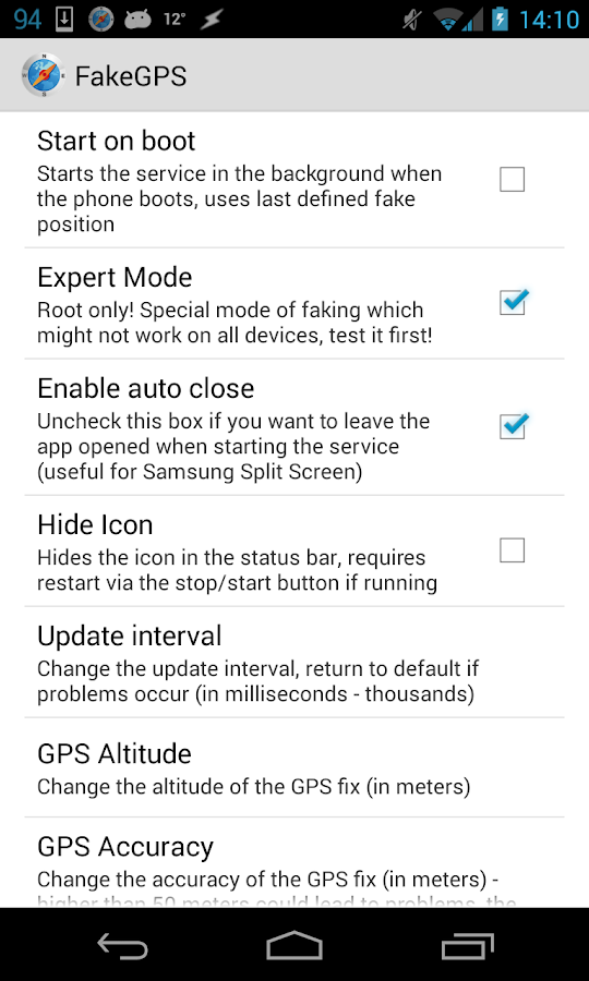    Fake GPS Location Spoofer- screenshot  