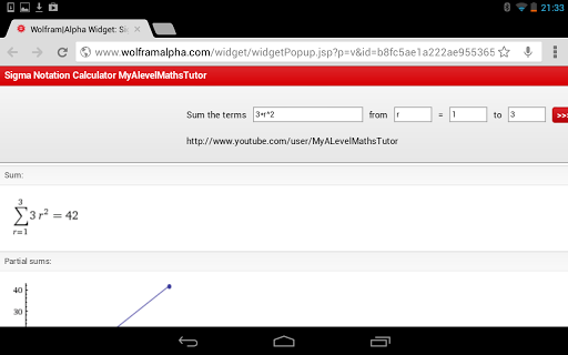 Sigma Notation sum Calculator