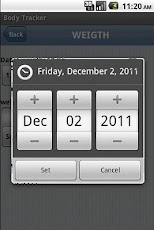 Body Tracker (WEIGTH,BUST.. )