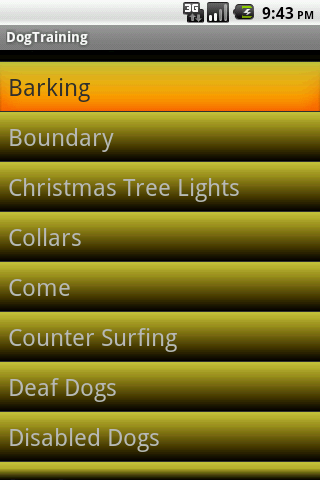 Dog Training Guide Screen 2