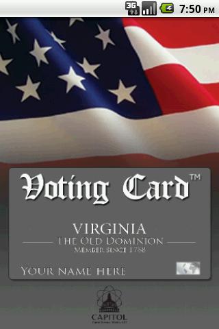 Voting Card Virginia Politics