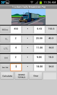 Truckers Route Pay Breakdown Screenshots 1