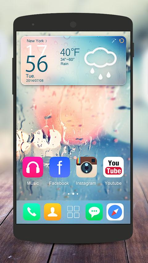 Glass GO Launcher Theme Screen 1