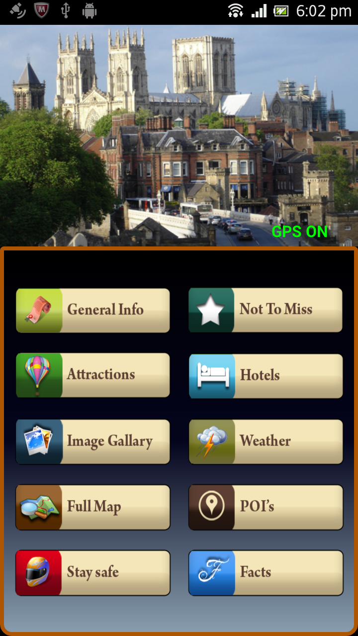 York Offline Map Travel Guide Screen 1