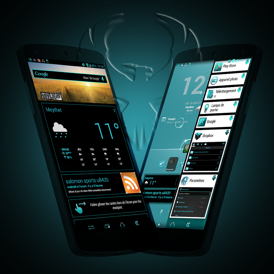 ReBorn Cyan - CM / AOSP Theme - screenshot