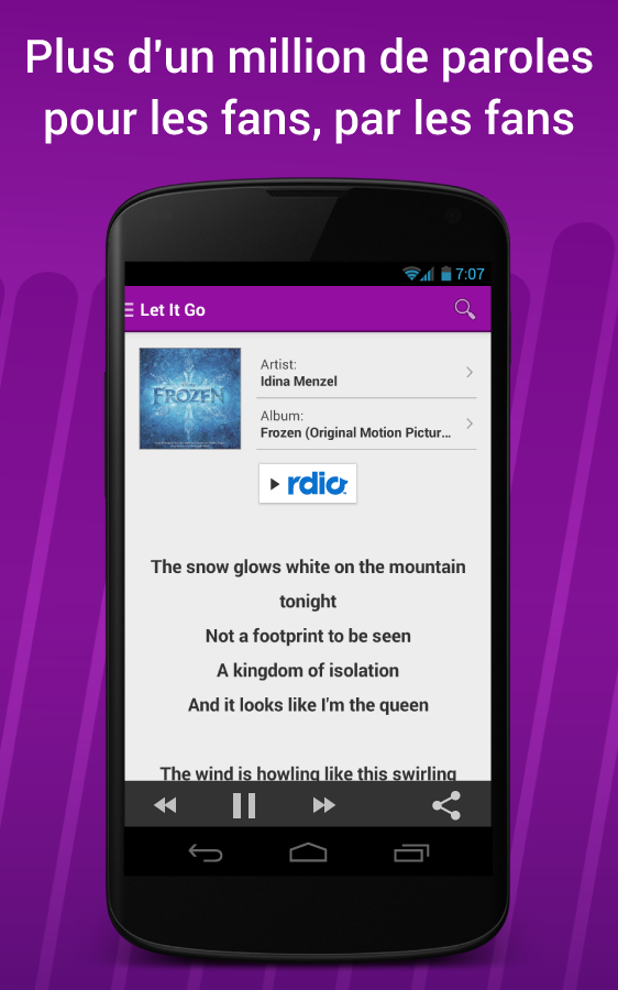   Lyrically - Paroles Musique – Capture d'écran 