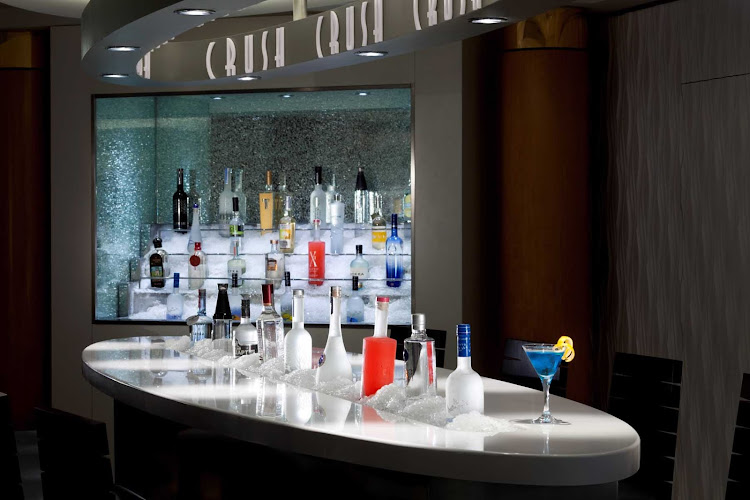 Find a new crush and enjoy the cocktail of your choice in Celebrity Infinity's Crush Bar.