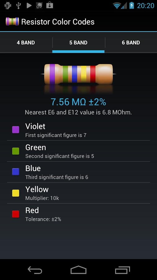 Resistor Color Codes Android Apps on Google Play