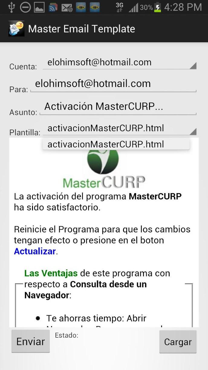 Master Email Template PRO Screen 2