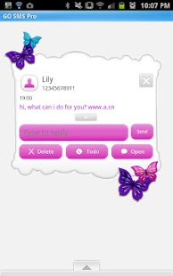 GO SMS THEME|GlitterCandySky - screenshot thumbnail