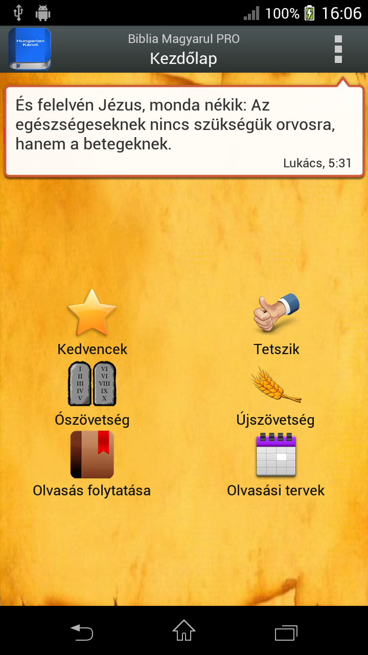 Android application Biblia Magyarul PRO screenshort