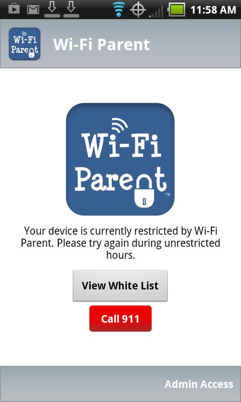 Wi-Fi Parent Screen 1