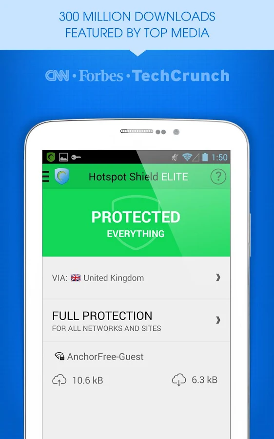 Hotspot Shield VPN WiFi Seguro - screenshot