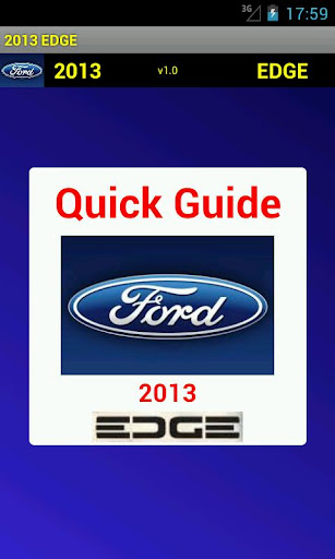 Quick Guide 2013 Ford Edge