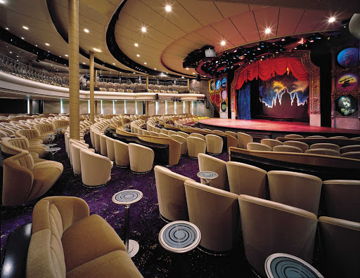 Norwegian Sky's two-story Stardust Lounge offers  entertainment at night as well as a venue for meetings during the day.