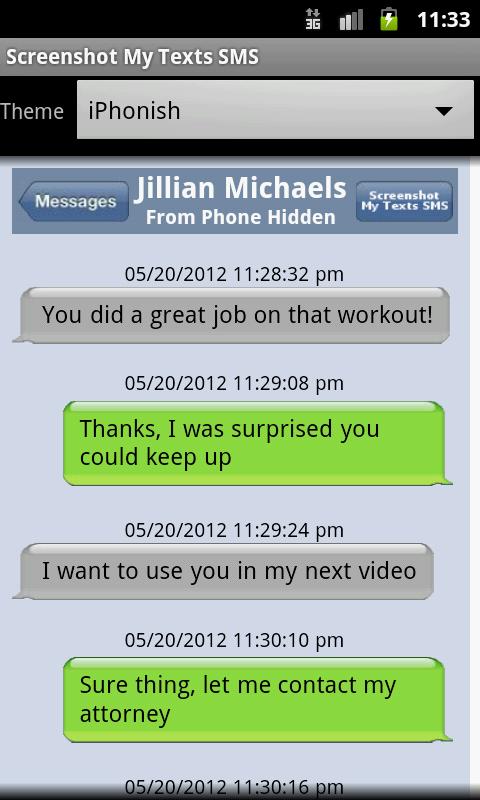 Android application Screenshot My Texts SMS screenshort