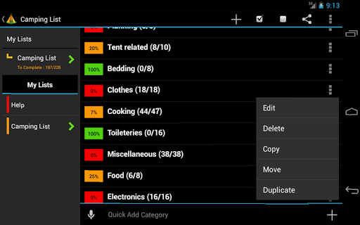 Camping Trip Planner