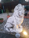 White stone lion